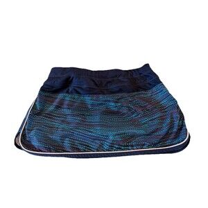 Athleta Women's Athletic Skort Size 4 Blue Abstract Pull On Stretch Phone Pocket